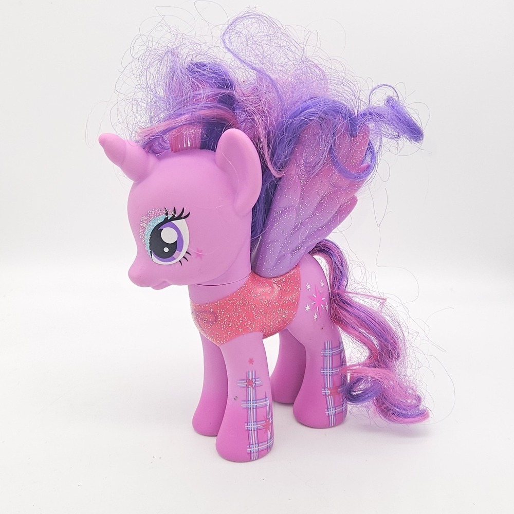 My Little Pony Twilight Sparkle Glitter Unicorn MLP G4 W Brushable 6" 2010